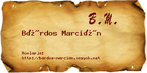 Bárdos Marcián névjegykártya